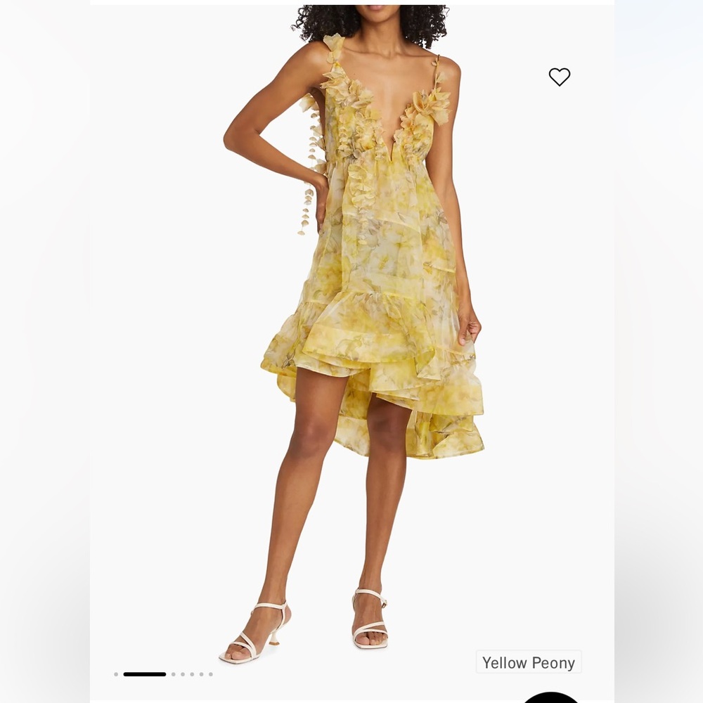 Zimmermann Silk Peony Asymmetrical Dress